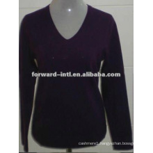 pure cashmere V neck pullover / jumper for ladies